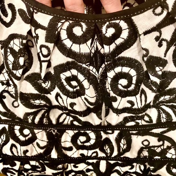 Max Studio Floral Cotton Embroidered Dress S - Picture 7 of 8